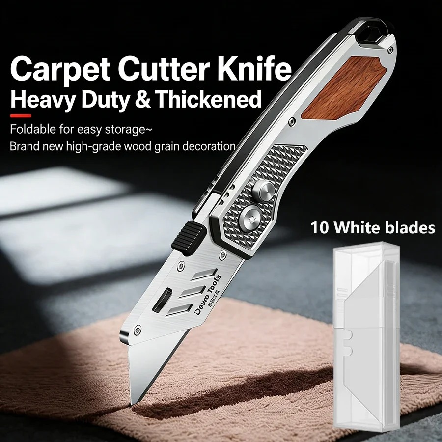 10/30/50/100개 |   SK5 사다리꼴 블레이드 커터 |   헤비듀티 올스틸 접이식 나이프 |   산업용 카펫 및 벽지 절단 도구