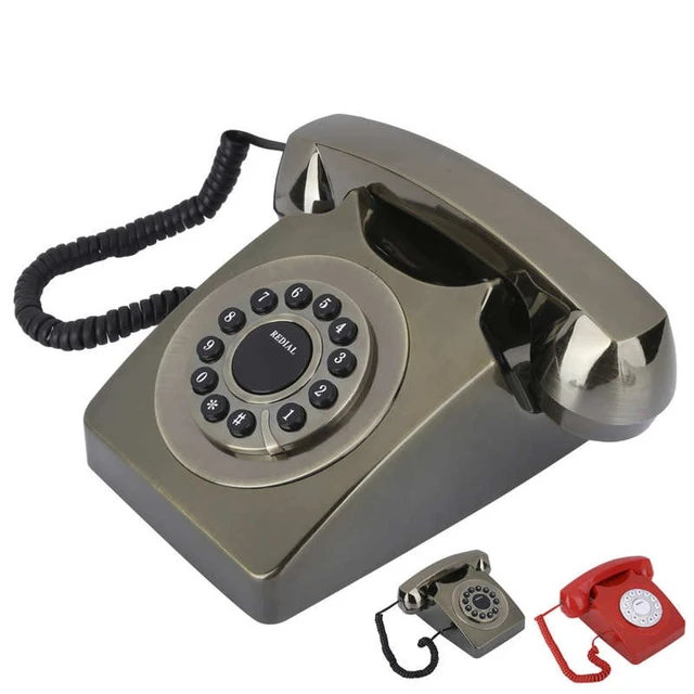 Retro Vintage Telephone Antique European Old Fashioned Telephone Desktop  Wired Phones Landline Phone For Home Office Business - AliExpress