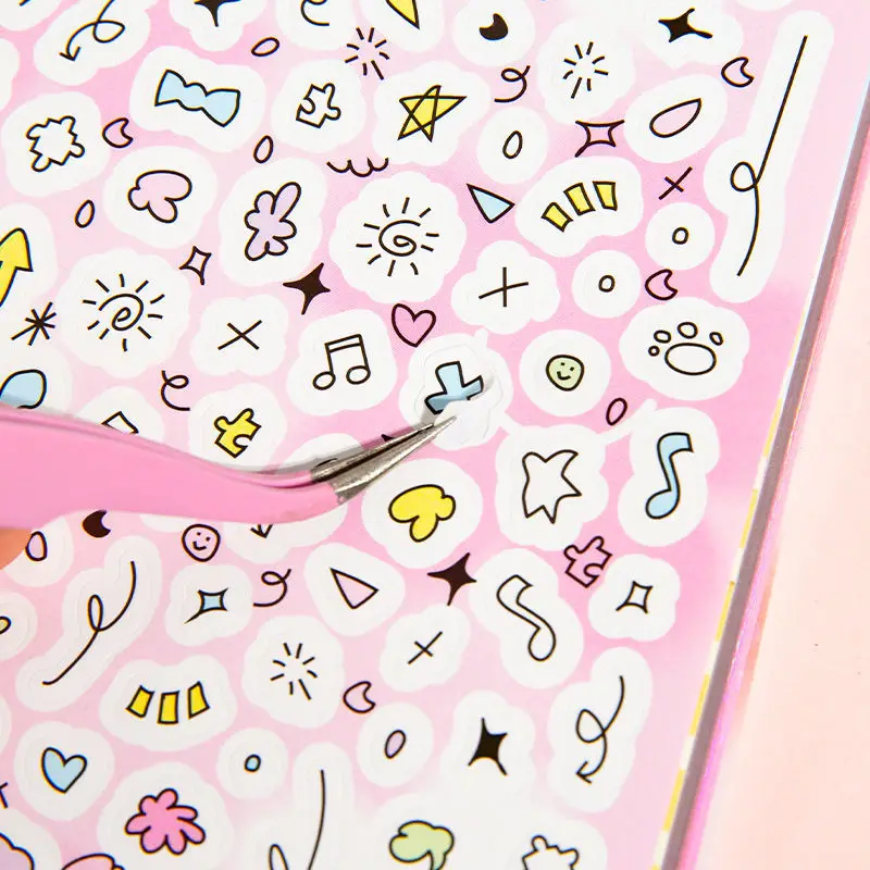 Decorative Stickers 63 sheets/piece for Laptop Kpop Photocard Kids Gift Stationery
