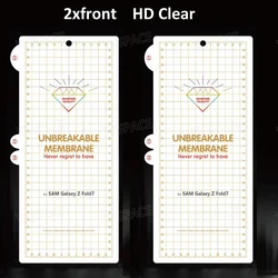 Premium Matte Frosted Screen Protector - Soft HD Clear Hydrogel Film - Galaxy Z Fold6 (2Pcs Clear External)