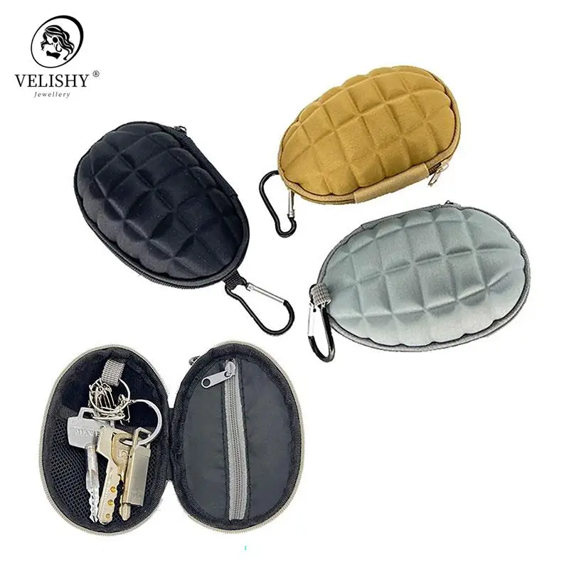 

Grenade Shaped Mini Car Key Wallets Coin Purse Pouch Bag Keychain Holder Case PU Leather Accessories Little Change Wallet