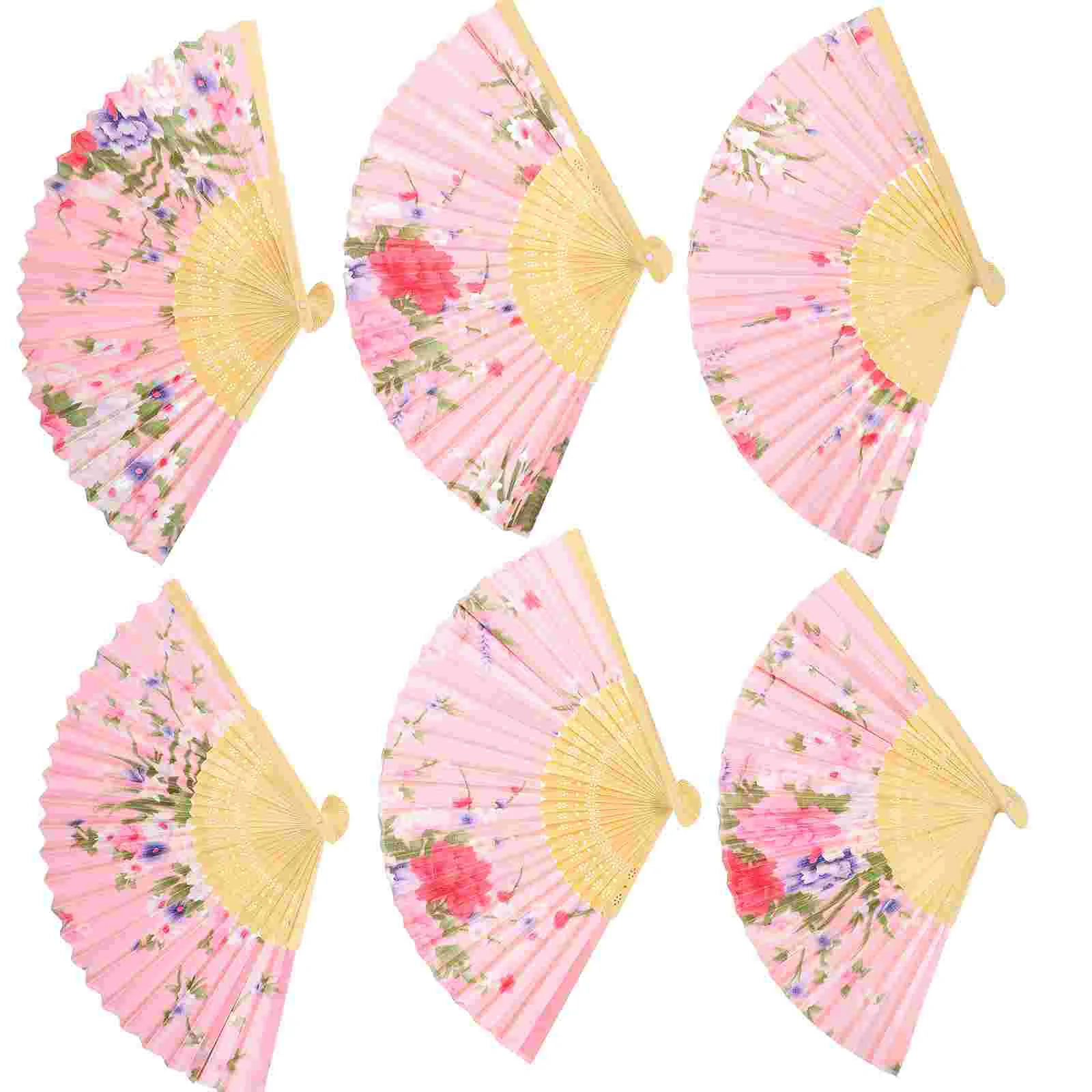

Folding Hand Fan Silk Chinese Fan Wooden Handheld Fan Vintage Dancing Fan Traditional Japanese Fan Wedding Home Wall Decor