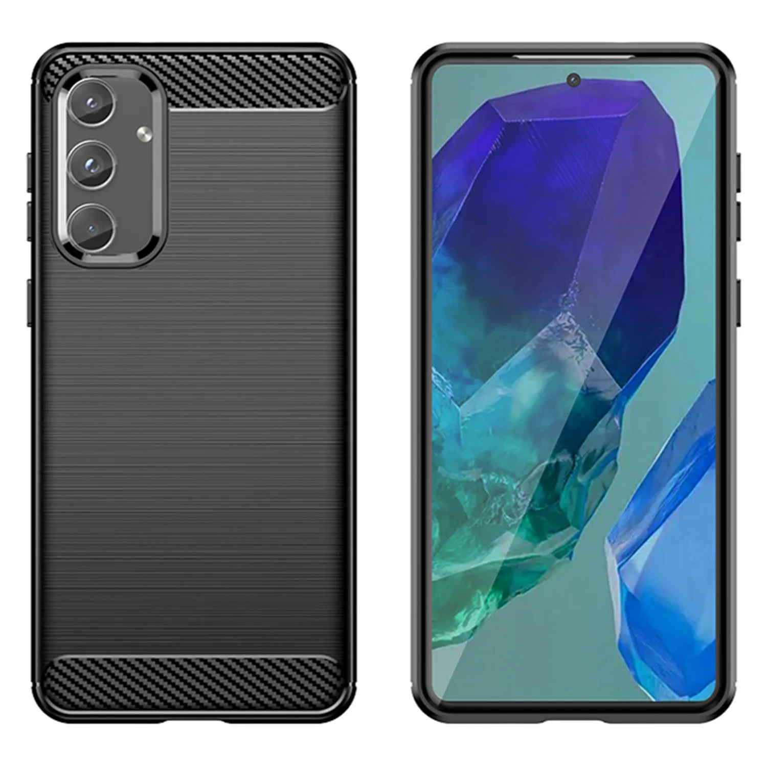 Luxury Carbon Fiber Matte Silicone Phone Case - Soft and Protective Back Cover