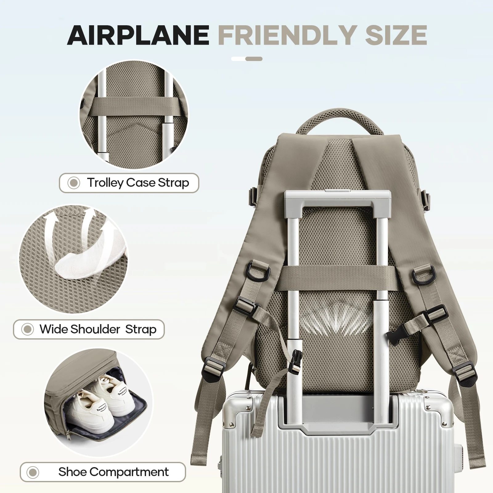 Vacuum Compression Bags Women Men Hand Luggage Ryanair 40x20x25 Trave Backpack, Business Laptop Bag Carry on School Backpack 6