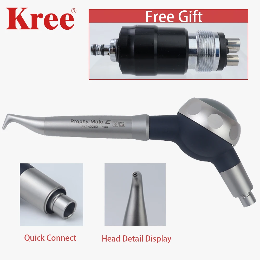 Dental Air Polisher Hygiene Air Prophy Jet Zahnpolier-Handstück mit Mate Flow QD Schnellanschluss Luftstrom Zahnmedizinisches Instrument
