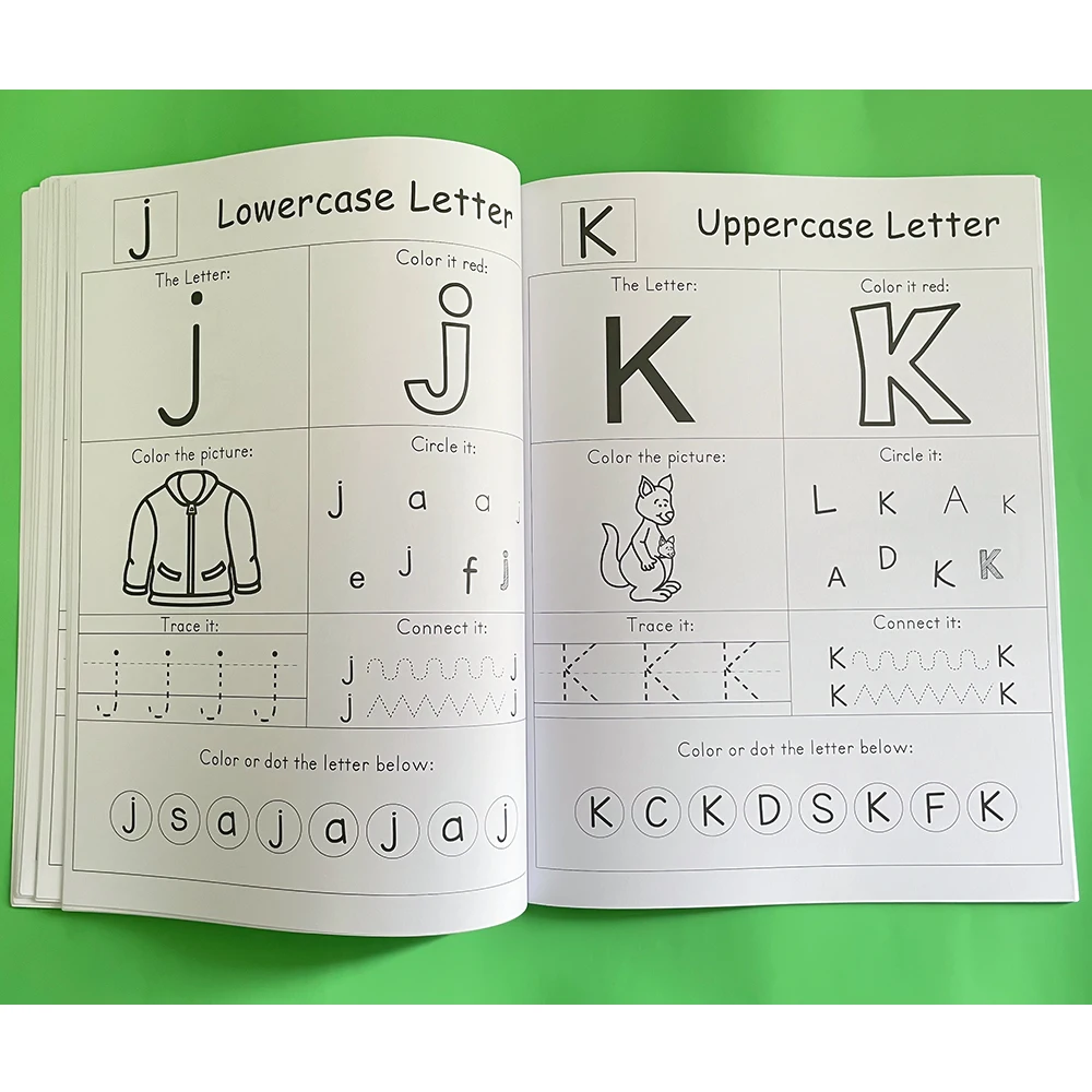 52Pages English Letter Tracing Workbook Kid ABC Alphabet Copybook writing Practice Learning Worksheet for preschool kindergarten 5