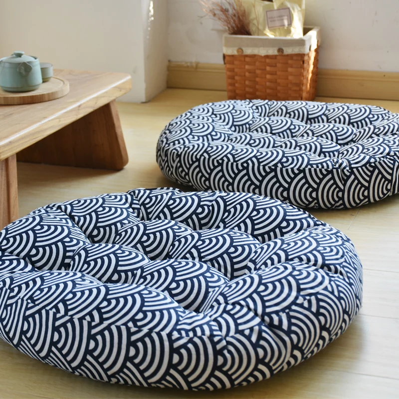 

Cotton, linen, futon, beautiful buttocks cushion, thickened fabric, circular Japanese balcony, bay window, tatami window sill