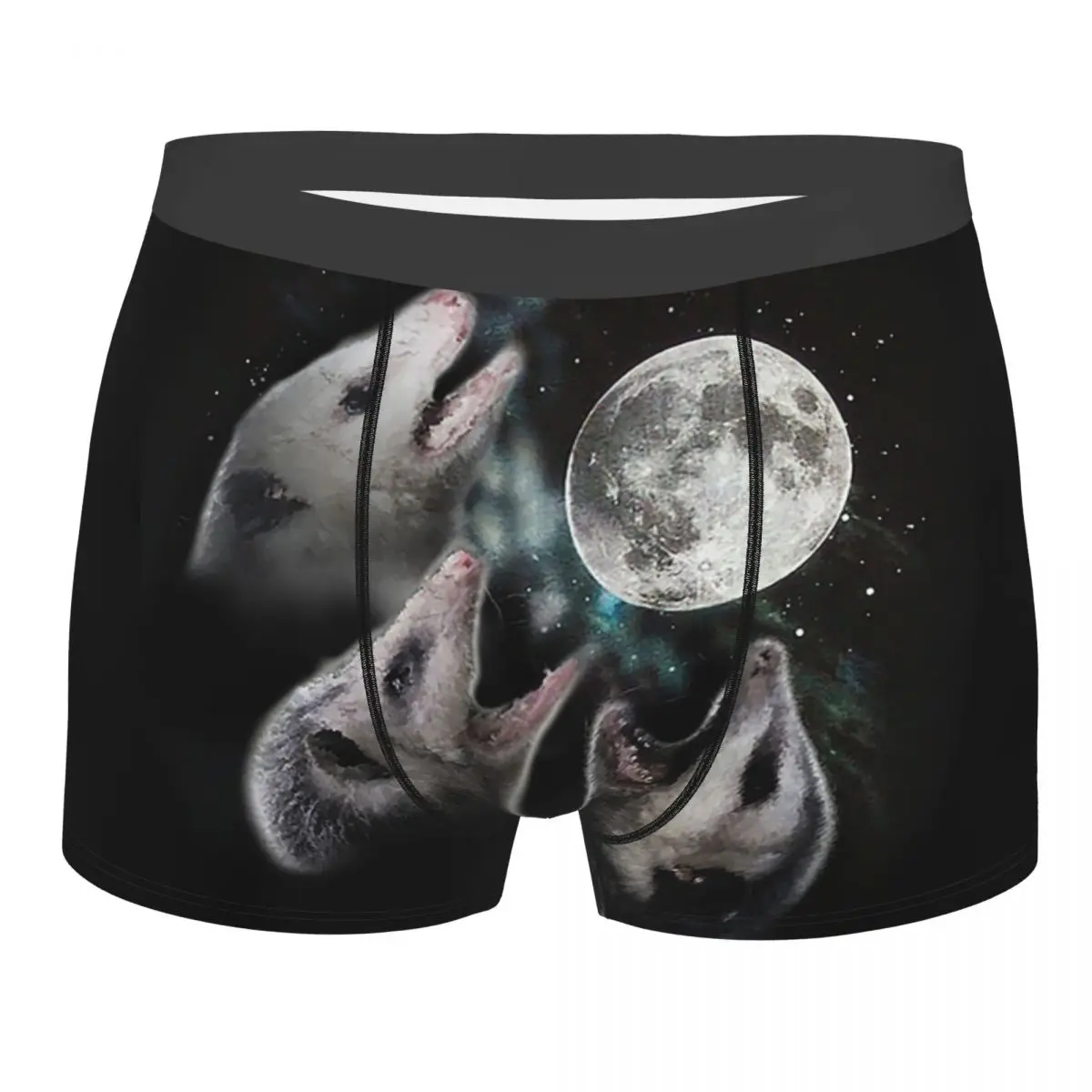 

Opossum Moon Underwear Men Sexy Print Customized Animal Pet Boxer Shorts Panties