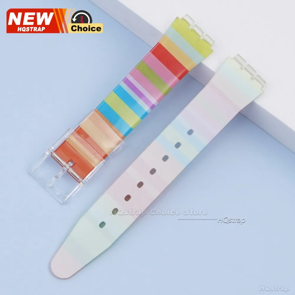 Vibrant Rainbow Silicone Watch Strap - Premium Replacement Wristband