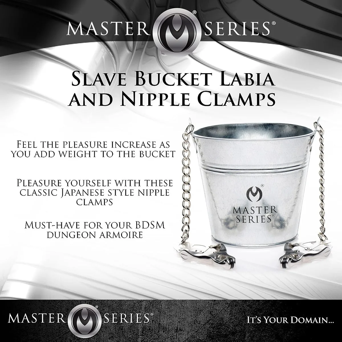 Nipple Clip Metal Chain Clitoral Adult Sex Toy Small Water Bucket Silver Iron Chain BDSM Suitable