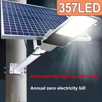 357LED Powerful Outdoor Solar Street Light 6500K IP65 Waterproof 4000/3000mah Street Light For Garage Garden Wall Lamp 1