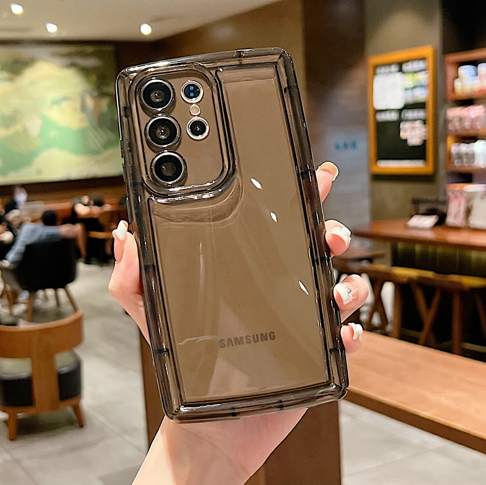 Shockproof Transparent Case For Samsung Galaxy S23 Ultra S22 S21 Plus A23 A13 A54 A34 A14 A32 A52 A51 A71 5G Clear Soft Cover- Se04dc84adb7f4192b3e8f44ae60bb252M