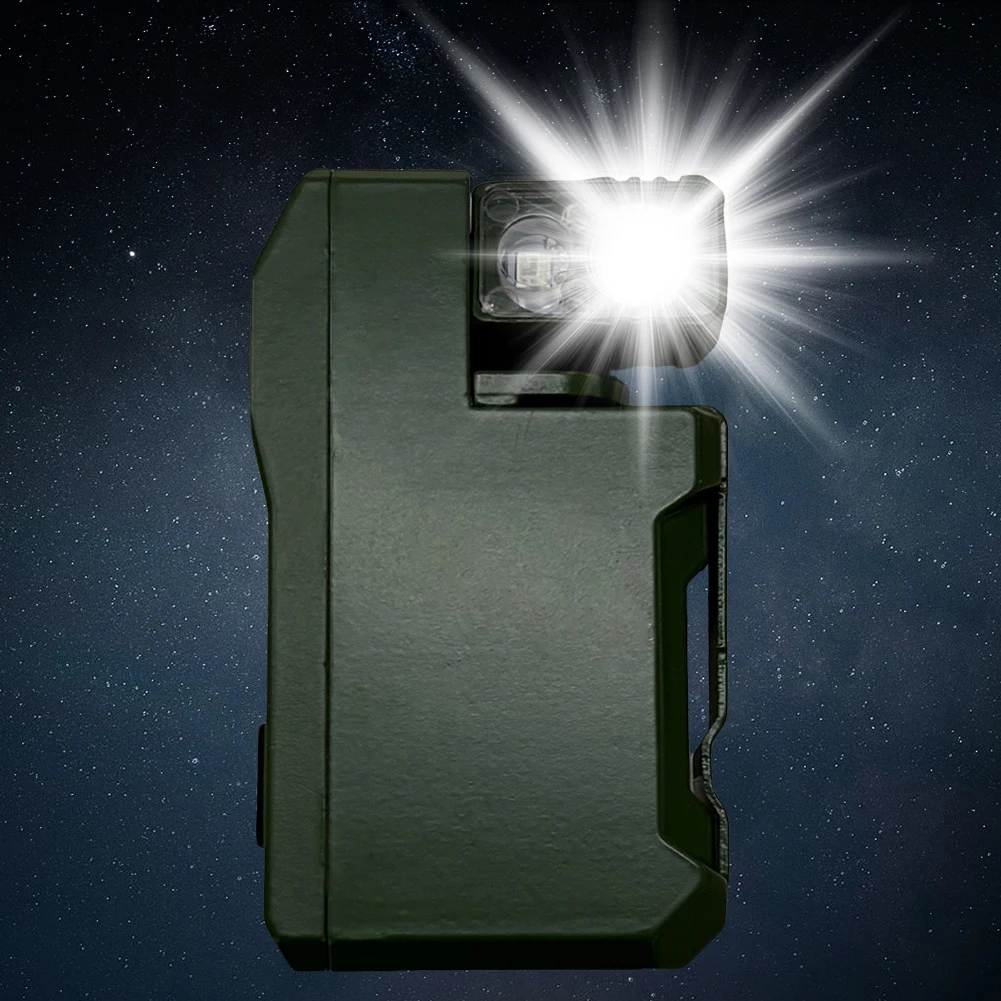 Rechargeable EDC Flashlight 400 Lumens Portable Flat Pocket Flashlight Mini Flashlight for Camping Hiking