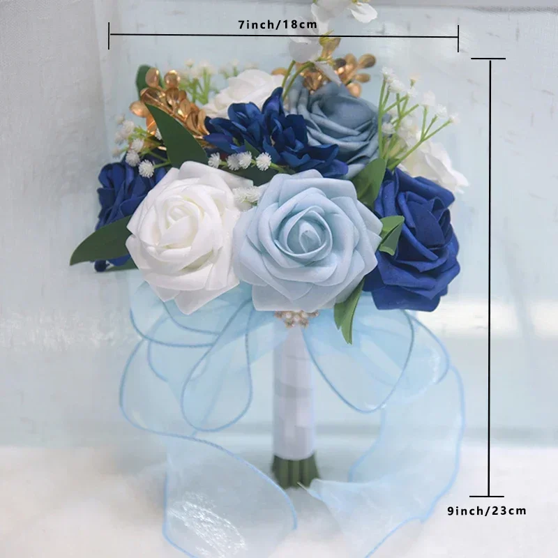 Bridal Bridesmaid Bouquets Wedding Decoration Rose Wedding Party Decoration Bridal Shower Tossing Bouquet 1pc