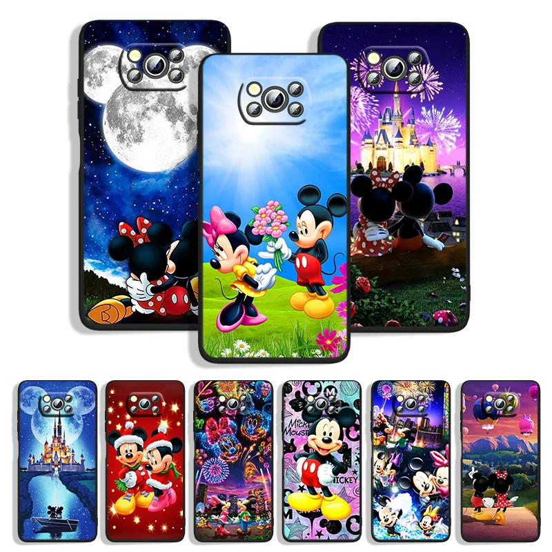 

Mickey Minnie cute For Xiaomi POCO M4 M3 C3 X4 X3 X2 F3 X2 F1 Pro NFC GT Mi Play Mix 3 A2 lite Black Phone Case Capa
