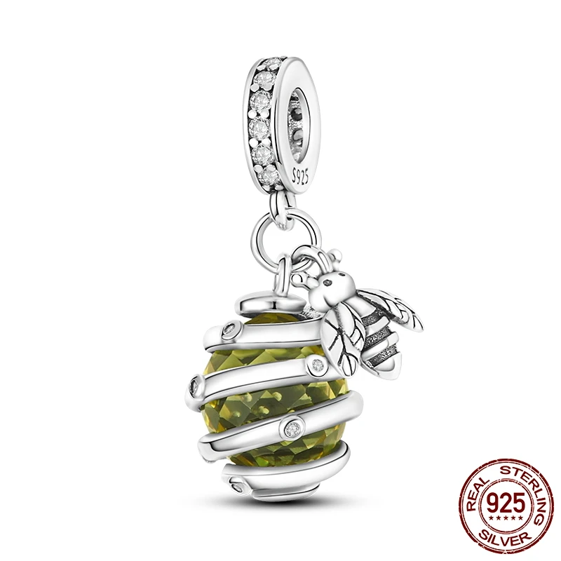 Sterling Silver Pendant Charms Key Ring Bag Holder