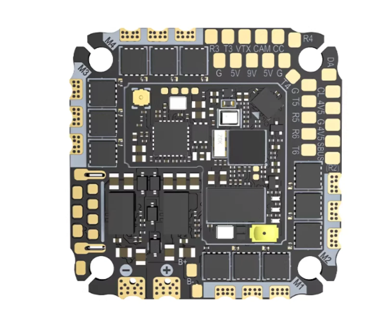 Carte de vol F405 AIO V2 40A 25.5x25.5 avec câbles et antenne pour drone FPV micro O3 O4