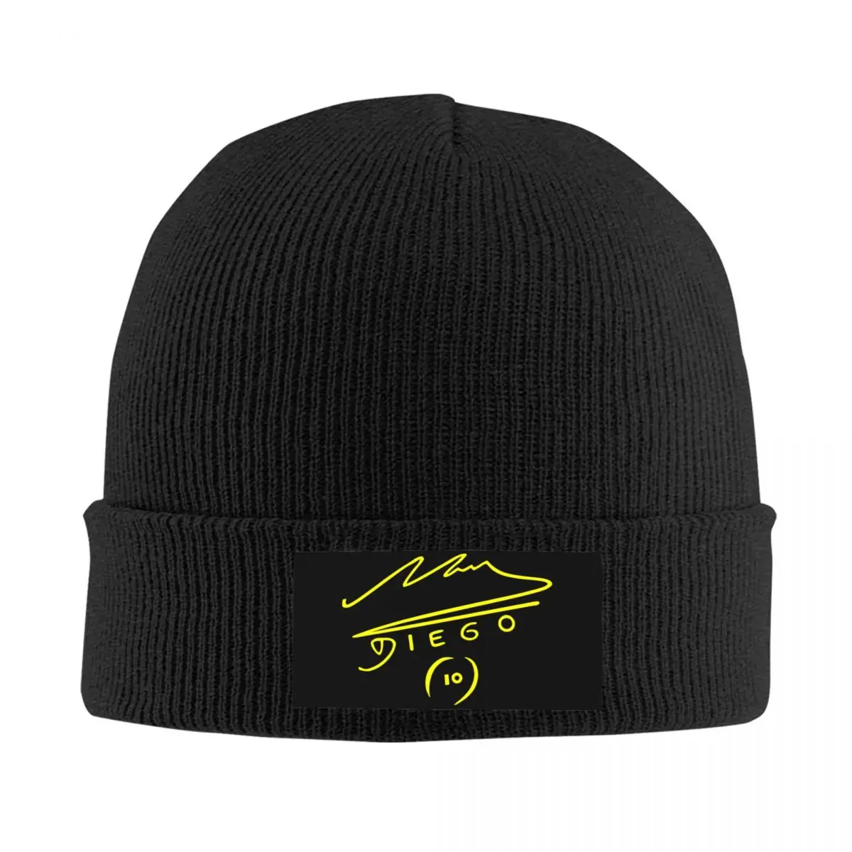 

Yellow Maradonas Football Bonnet Hats Street Knitting Hat For Men Women Autumn Winter Warm Soccer Skullies Beanies Caps