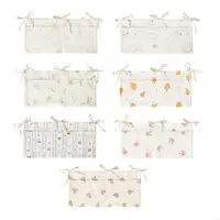 J2HD Washable Cotton Nursery Hanging Bag Multiple Functional Storage Space for Baby Bottles Diaper Changing Accessories Care