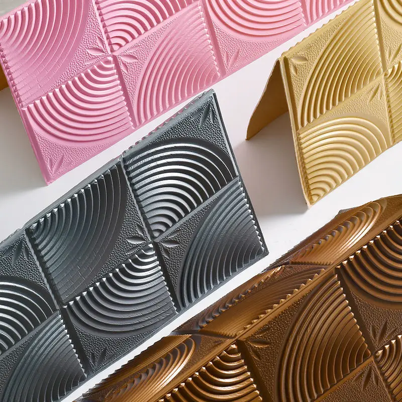 

70x70cm 5/10pcs 3D Modern XPE Foam Waterproof Wall Sticker Living Room TV Wall Self Adhesive Paper Wallpaper
