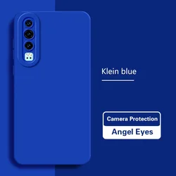 Angel Eyes Soft Liquid Silicone Phone Case - Solid Basic Design for Huawei P30 (Klein Blue)