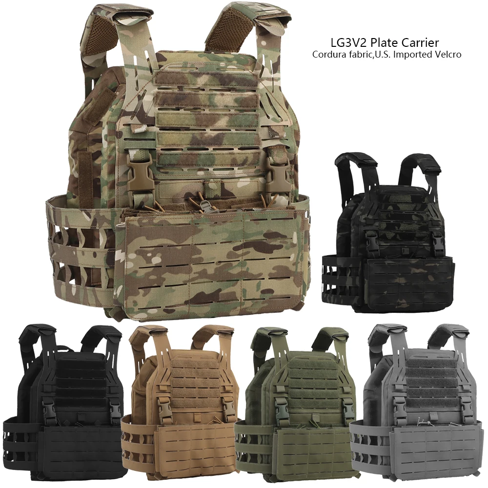 

Hunting Tactical Vest Military LG3V2 Plate Carrier Molle Magazine Army Airsoft Paintball CS Outdoor Protective Lightweight Vest