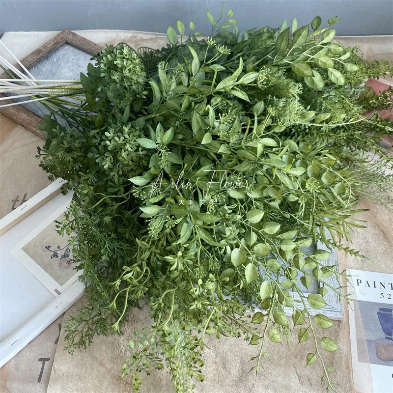 Face Towels Artificial Parsley Grass - 6 Branch Green Plant For