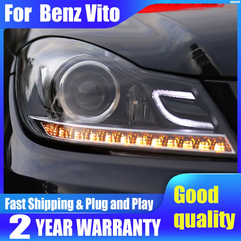 

Car Styling LED Headlight For Benz C Class W204 2011-2014 C180 C200 C260 DRL Turn Signal Front Lights Lamps + Bi-Xenon Projector