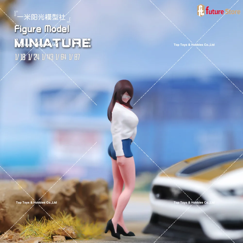 Gemalte Miniaturen im Maßstab 1:64, schönes Mädchen, männlich, weiblich, Menschen, Szene, Figur, Mini-Puppe, 3D-Diorama-Modell für Auto, Fahrzeuge, Dekor – Detail 29