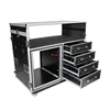 Dual-Table Flight Case And Mixing Console Workstation With Casters 1