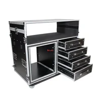 Dual-Table Flight Case And Mixing Console Workstation With Casters 1