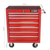 7-Drawer Tool Chest with Wheels and Lock Heavy Duty Steel Storage Cabinet Organizer Cart Workshop Garage Warehouse Organization 2