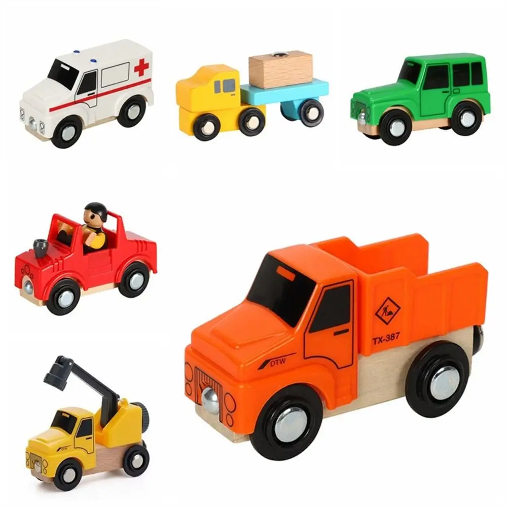 

Locomotive Toy Magnetic Train Toys Assembly Combinations Wooden Magnetic Train Model Car Vehicles Track Railway Track Cars