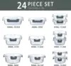 M MCIRCO 24-Piece Glass Food Storage Containers with Upgraded Snap Locking Lids,Glass Meal Prep Containers Set - Airtight Lunch 2