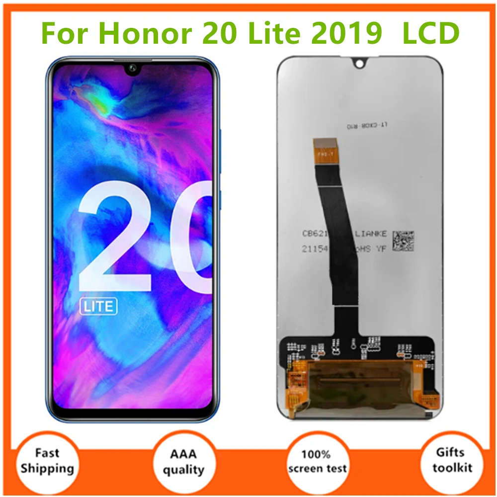 

6.21'' Display for Honor 20 Lite 2019 LCD HRY-LX1T Touch Screen Digitizer Assembly Replacement for Huawei Honor 20 Lite Screen