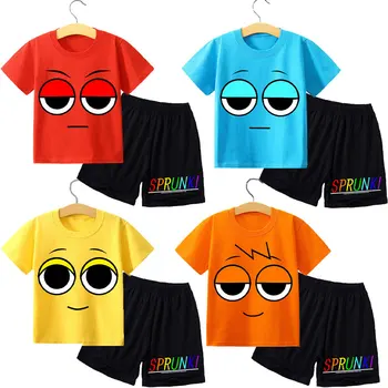 2pcs Sprunki T-shirt Shorts Set 1