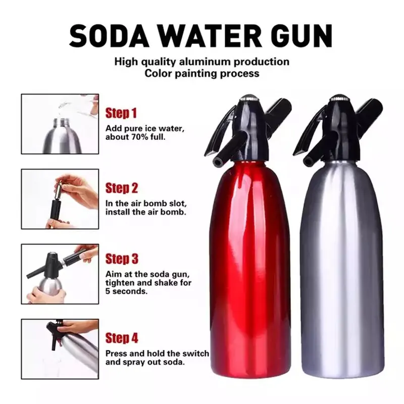 Soda Machine Soda Dispenser Water Bubble Generator Cold Drink Cocktail Machine Aluminum Stick DIY