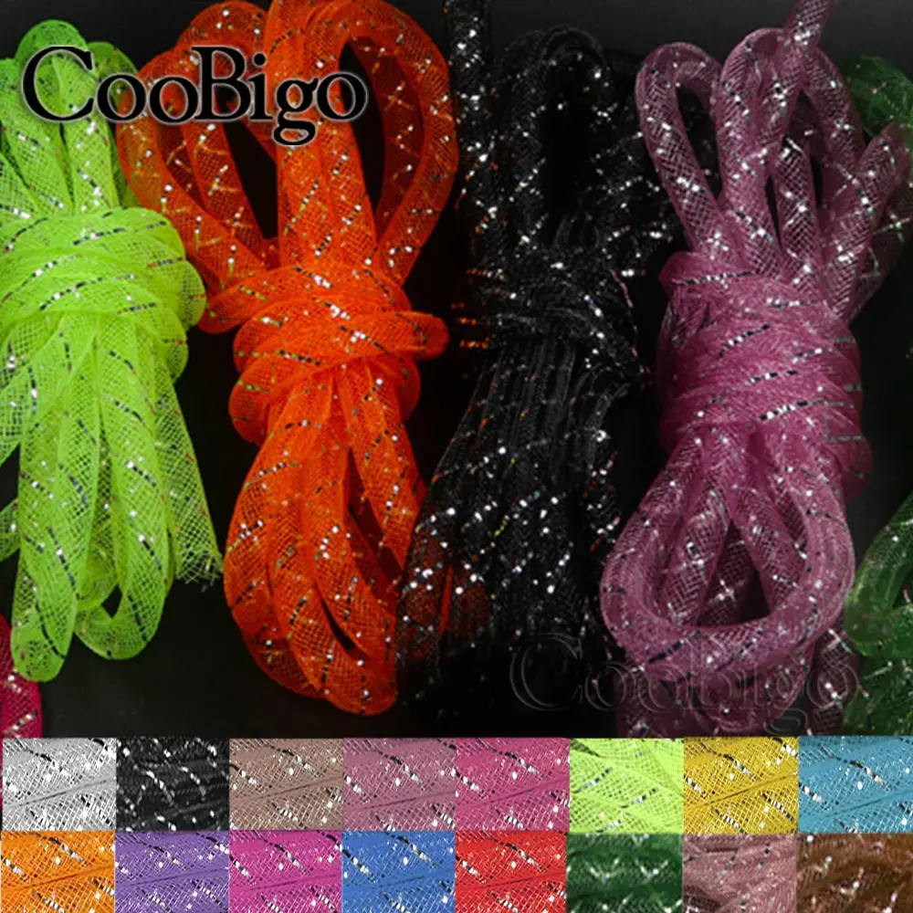 8mm Mesh Tube Crin Tubular Horsehair Crinoline DIY Necklace Choker Bracelet Hairpin Decoration 10Yards Colorful Jewelry Making Supplies Craft Supplies