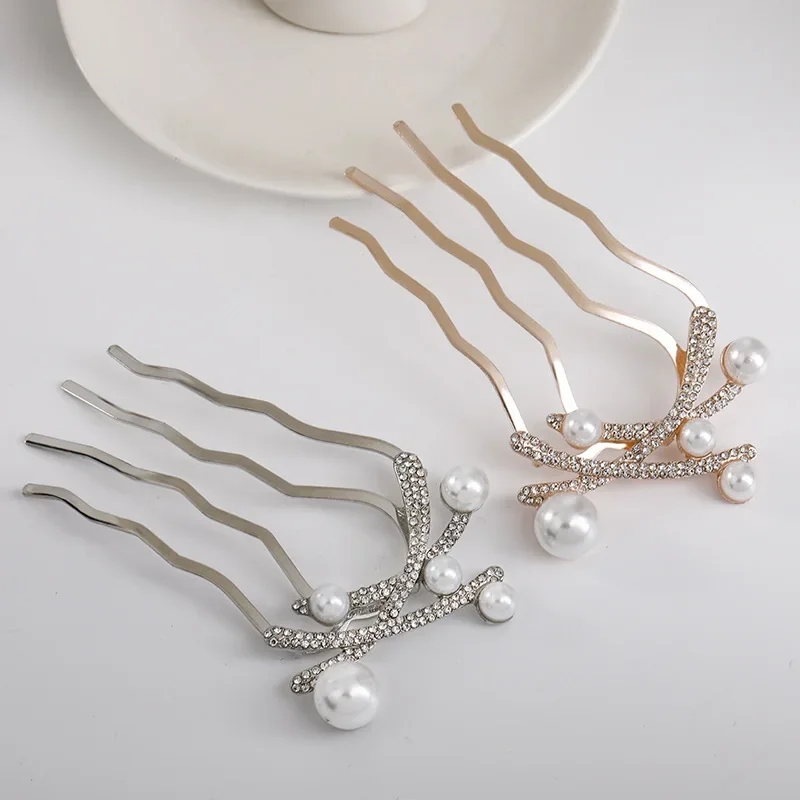 

Korean Simple Metal Hair Sticks Women Pearl U-shaped Hair Clips Women Girls Hairpins Headwear Hair Accessories Styling Tools