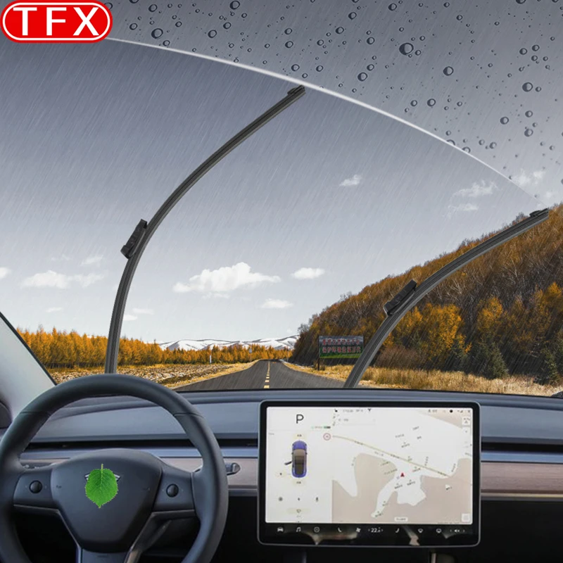 

For Tesla Model 3 2023 2022 2021 Car Styling U Frameless Bracketless Rubber Car Windshield Wiper Blades Auto Accessories