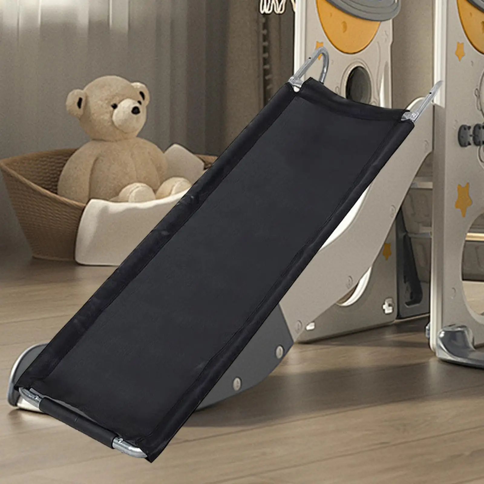 Trampoline Slide Kids Slide with Hooks Easy to Assemble Wide Step Ladder for Kids Trampoline Accessories Tube Pipe Slide Down