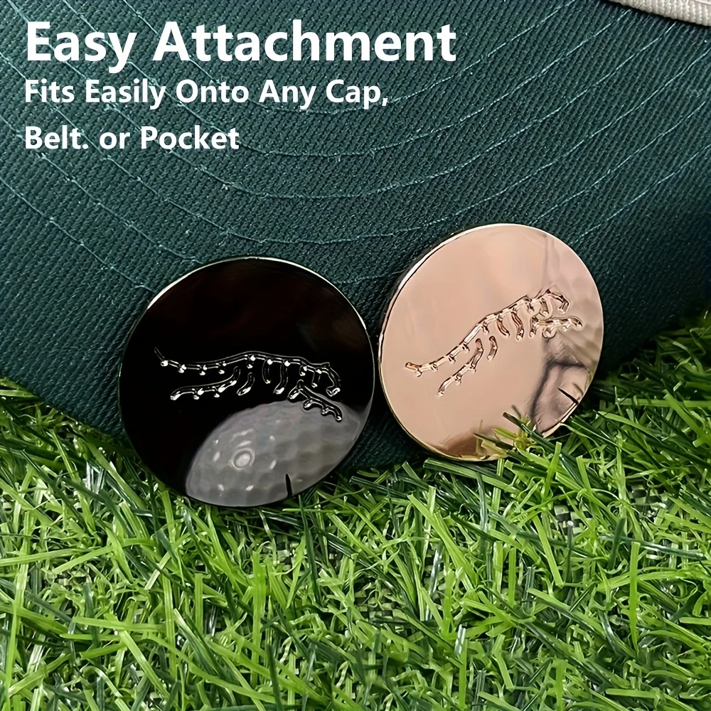Golf Ball Mark Hat Clip Interesting golf markers with abstract tiger patterns standard magnetic hat clips for enthusiasts