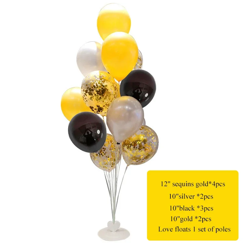 Gold Black Balloons Graduation Decorations  Black Gold Graduation  Decorations 2022 - Ballons & Accessories - Aliexpress