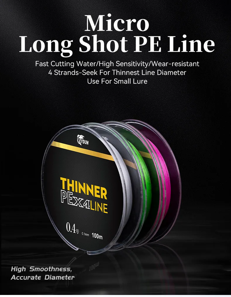 Micro THINNER Angelschnüre 100 m 150 m MT8 4 Stränge geflochten PE Japan Monofilament Angelschnur Set Karpfen Fliegenfischen Draht – Detail 1