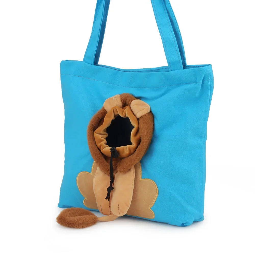 Cat Carriers Bag Canvas Pet Bag Outgoing Travel Mini Dog Handbag Portable Breathable Cute Lion