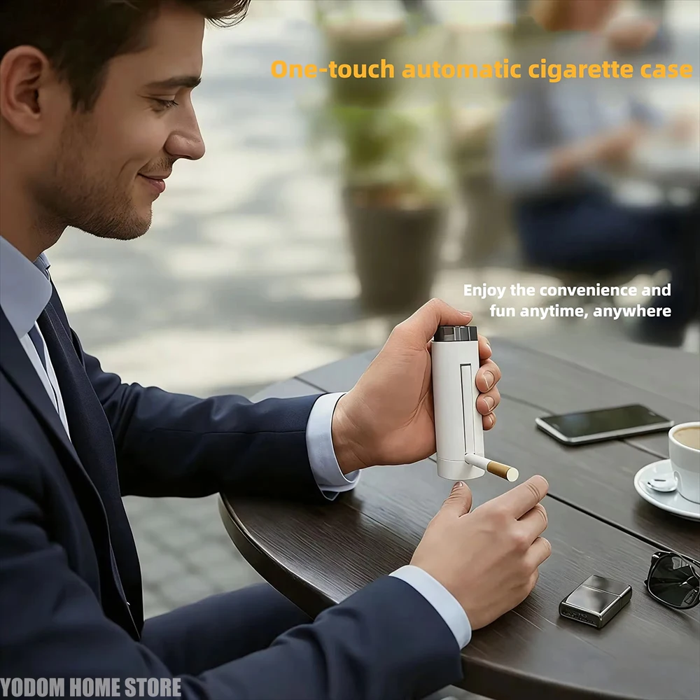 Deluxe Automatic Pop-Up Cigarette Case with One-Button Ejection and 7-Slot Storage
