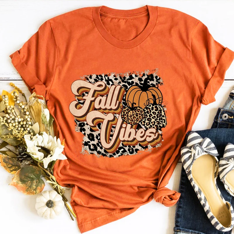 

Fall Leopard Retro Shirt Fall Shirts Thanksgiving Tee Hello Pumpkin Clothes Thankful Grateful Blessed Tops Thanksgiving Shirts s