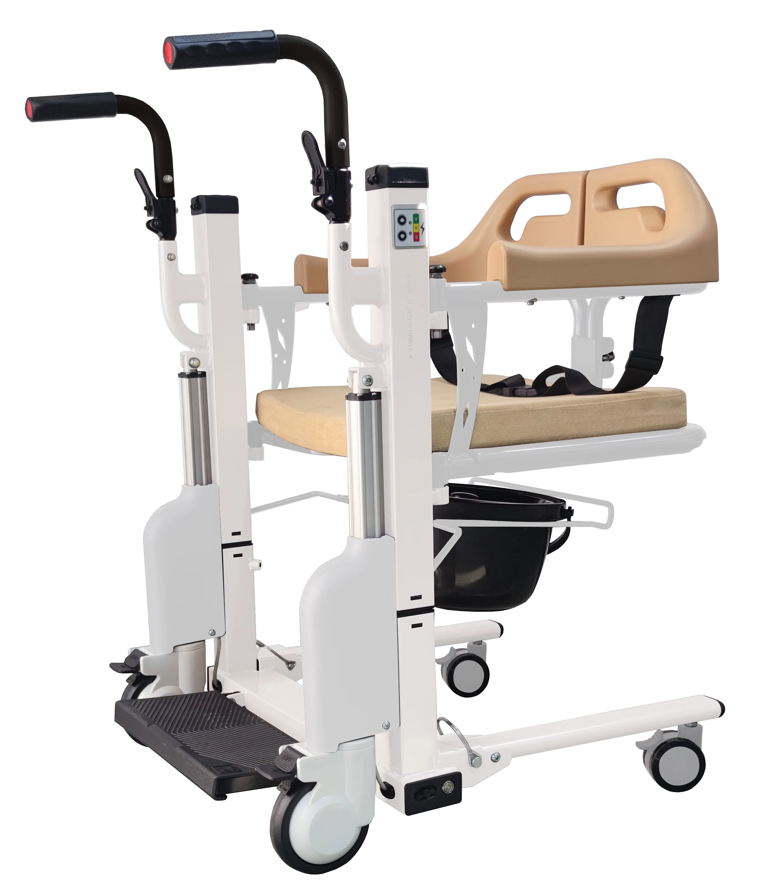 Medical Safety Electric Patient Transfer Lift Chair Adjustable Commode Chair With Controller 6