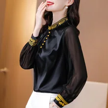 

2021 chinese style shirt blouse for women flower print vintage fashion causal blouse lady shirt