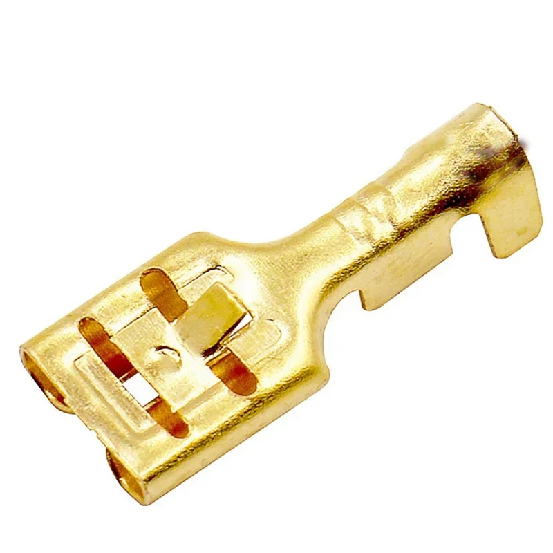 Pack Of 20 Yellow Insulated Female Spade Crimp Connectors - 9.5mm, Tin Plated Brass